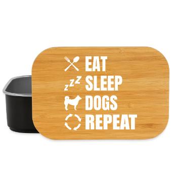 Eat Sleep Dogs Repeat - Lunch Box - black - Front