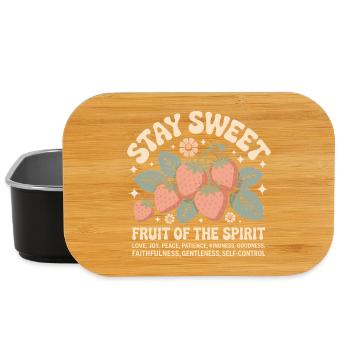Stay Sweet Fruit of the Spirit Strawberry - Lunch Box - black - Front