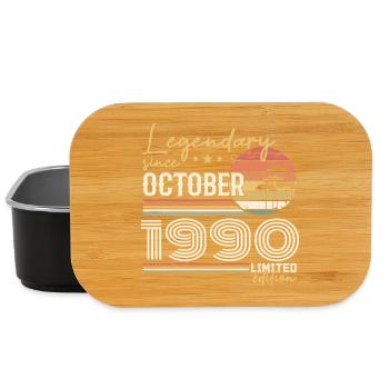 Oktober 1990 Geschenk - Genial seit Oktober 1990 - Lunch Box - Schwarz - Vorne