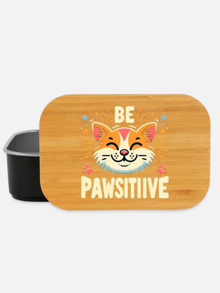 Be pawsitive süße Katze - Lunch Box - Schwarz