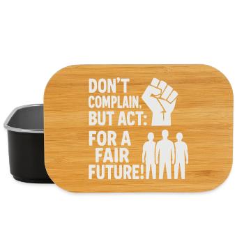 Acting for a fair future - Lunch Box - black - Front