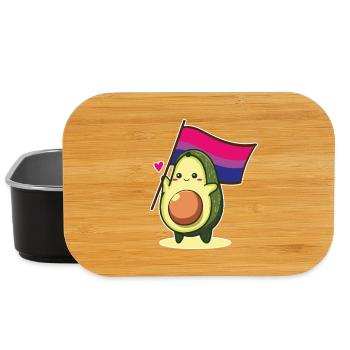 Avocado Bisexual Flag Bi Pride LGBT Queer CSD - Lunch Box - black - Front