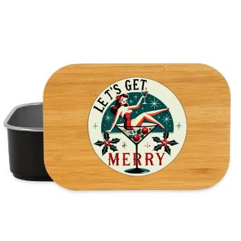Festive Pin-Up Cocktail Design - Lunch Box - black - Front