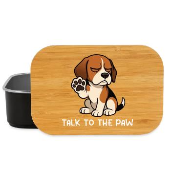 Talk To The Paw Beagle Beaglebesitzer Beaglehalter - Lunch Box - Schwarz - Vorne