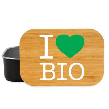I love organic - Lunch Box - black - Front
