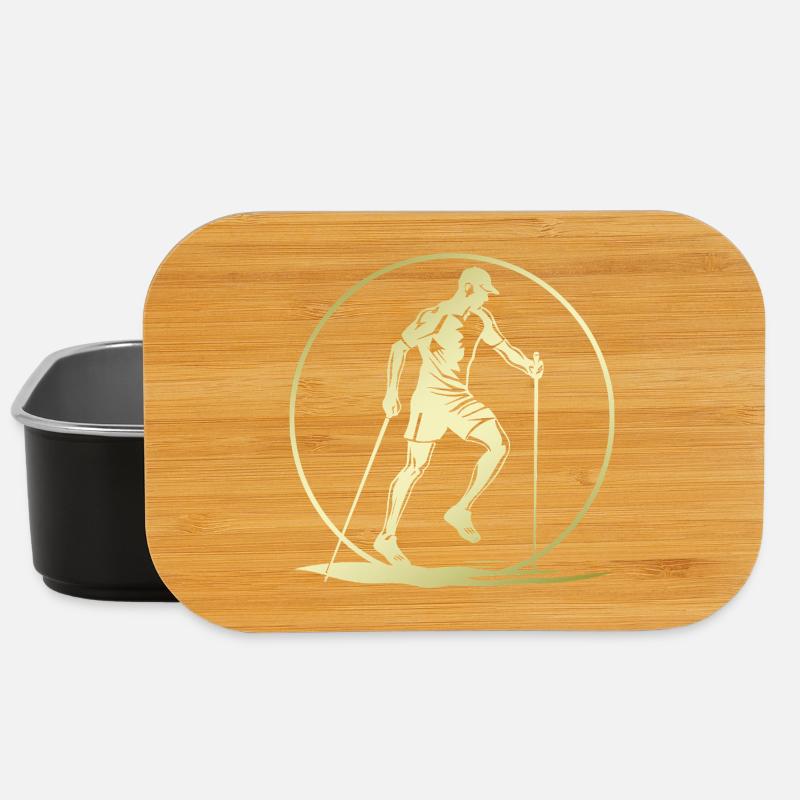 Nordic Walking Silhouette - Lunch Box - Schwarz