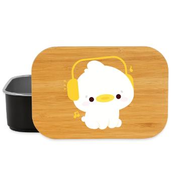 Duck with Headphones - Lunch Box - black - Front