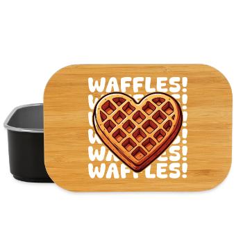 Pop Art Waffel Herz - Lunch Box - Schwarz - Vorne