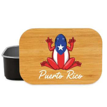 Boricua Coqui Flagge Puerto Rico - Lunch Box - Schwarz - Vorne