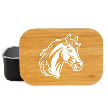 Pferd Kopf - Lunch Box - Schwarz - Vorne
