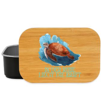 In the peace lies the power of the turtle - Lunch Box - black - Front