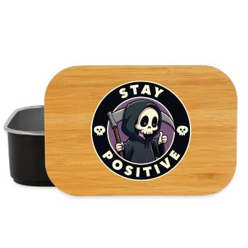 Restez positif - Boîte à goûter - noir - Devant