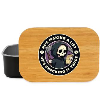 He's making a list, He's checking it twice - Lunch Box - black - Front
