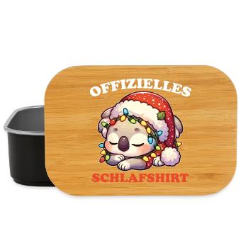 Chemise de nuit officielle Koala de Noël - Boîte à goûter - noir - Devant
