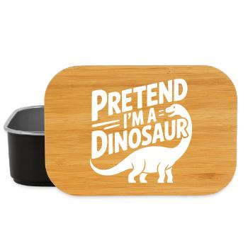 Pretend I’m a Dinosaur - Lunch Box - black - Front