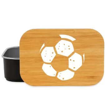 Football classique Graphique Noir et Blanc - Boîte à goûter - noir - Devant
