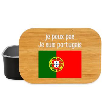 Portugiesischer Stolz auf Text und Flagge - Lunch Box - Schwarz - Vorne