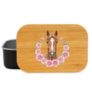 Braunes Pferd - Lunch Box - Schwarz - Vorne