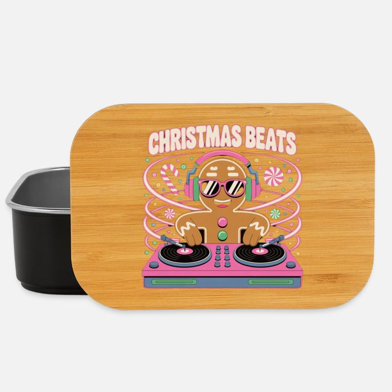 Weihnachtsbeats DJ Gingerbread - Lunch Box - Schwarz