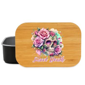 Flowers Skull Beauty Bloom - Lunch Box - black - Front