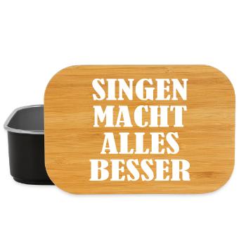 Singing makes everything better - Lunch Box - black - Front