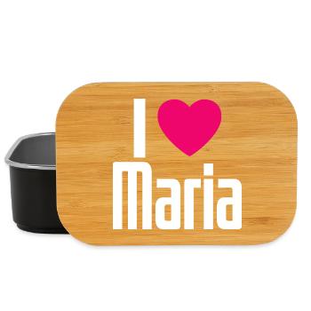 I Love Maria Pink Heart I Love Maria - Lunch Box - black - Front