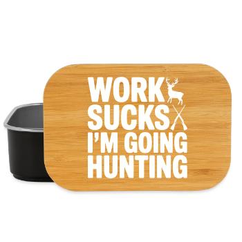Work Sucks I’m Going Hunting - Lunch Box - black - Front