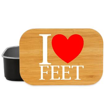 Ich Liebe Füße I Love Feet - Lunch Box - Schwarz - Vorne