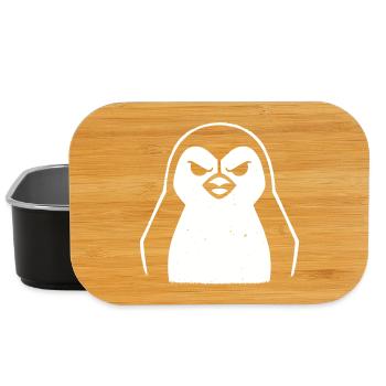 pinguin stencil grunge minimalistisch-vector Linux - Lunch Box - Schwarz - Vorne