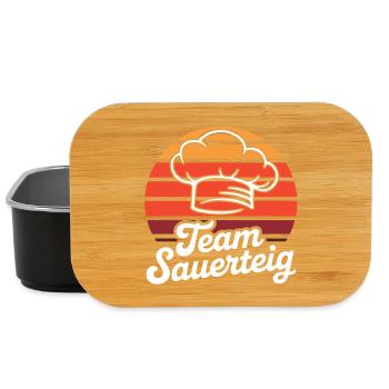Team Sauerteig Retro Brot Logo - Lunch Box - Schwarz - Vorne