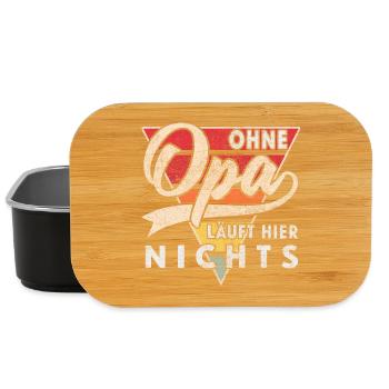 Ohne Opa läuft hier nichts bester Opa  - Lunch Box - Schwarz - Vorne