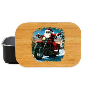 Motorcyclists Christmas - Lunch Box - black - Front