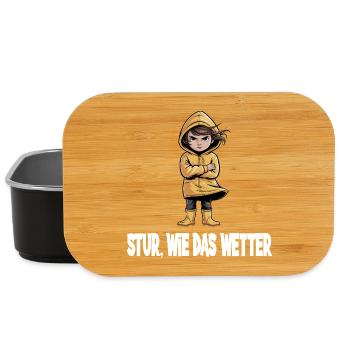 Stubborn as the weather defiant rain child saying - Lunch Box - black - Front