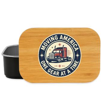 Camion Moving America Truck, chauffeur routier américain - Boîte à goûter - noir - Devant