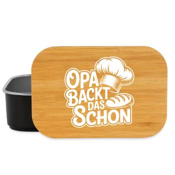 Opa backt das schon - Lunch Box - Schwarz - Vorne