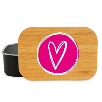Heart - Lunch Box - black - Front