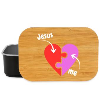 Jesus and me puzzle Heart - christlich - Lunch Box - Schwarz - Vorne