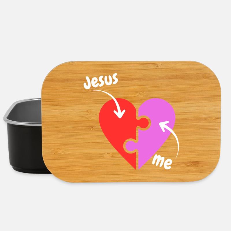 Jésus et moi puzzle Cœur - Christian - Boîte à goûter - noir