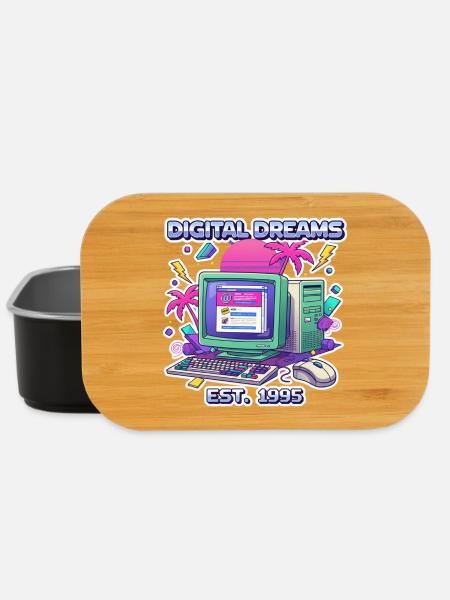 Digital Dreams 1995 – Vintage PC Design - Lunch Box - Schwarz
