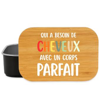 Man Humour Bald Gift Man Humour Joke Baldness - Boîte à goûter - noir - Devant
