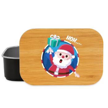 Leuchtender Santa Geschenk - Lunch Box - Schwarz - Vorne