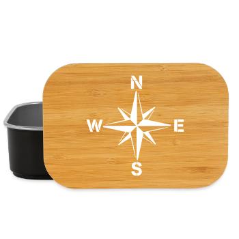Kompass Windrose Clean Navigation - Lunch Box - Schwarz - Vorne
