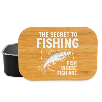 Le secret de la pêche : l’humour de la pêche à la pêche - Boîte à goûter - noir - Devant