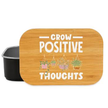 Wachsen Positive Gedanken Pflanzenliebhaber - Lunch Box - Schwarz - Vorne