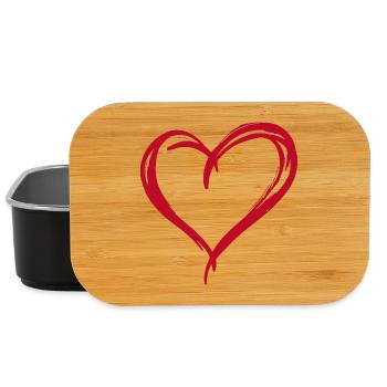 Heart - Lunch Box - black - Front