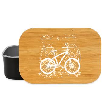 Cartoon Fahrradfahrer - Lunch Box - Schwarz - Vorne