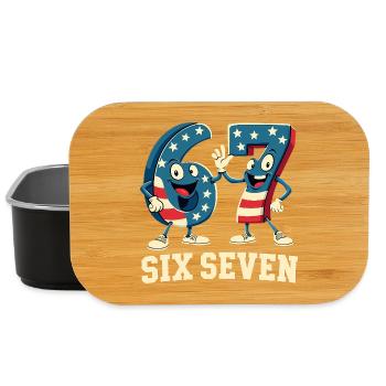 US Flag 67 Memes Six Seven - Lunch Box - black - Front