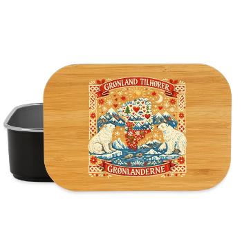 Grönland Unabhängigkeit Statement Geschenk lustig - Lunch Box - Schwarz - Vorne