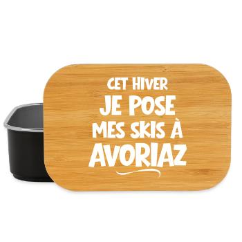 Avoriaz, ski resort, skiing - Lunch Box - black - Front