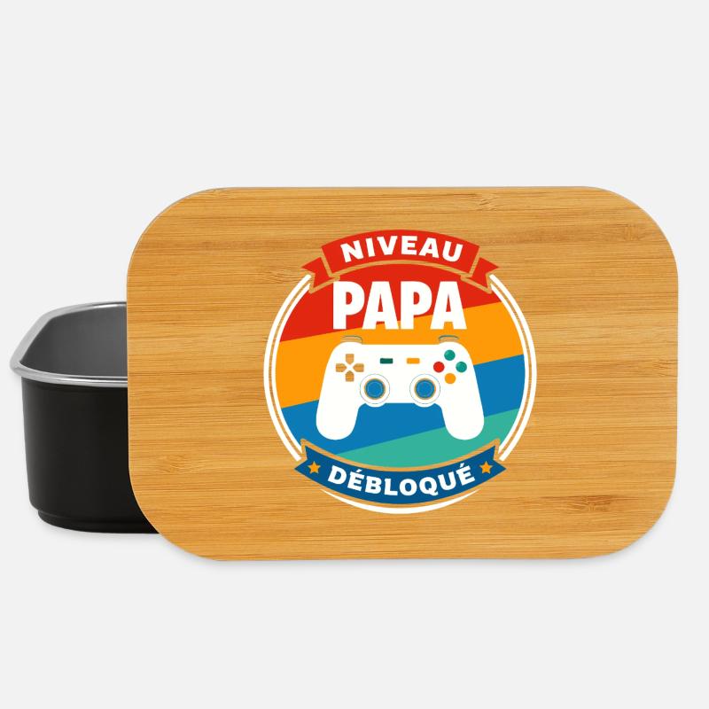 Niveau Papa Débloqué Badge - Boîte à goûter - noir